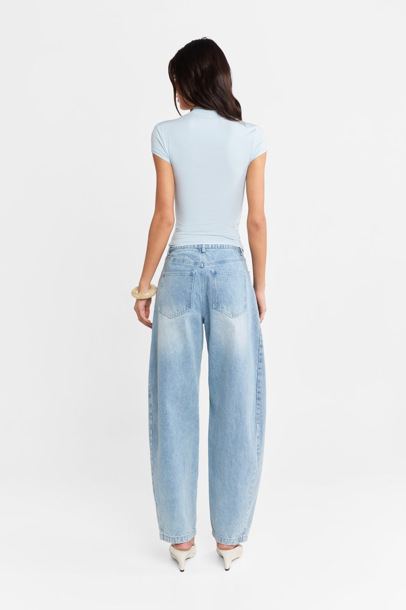 Adalia Cap Sleeve Top | Powder Blue