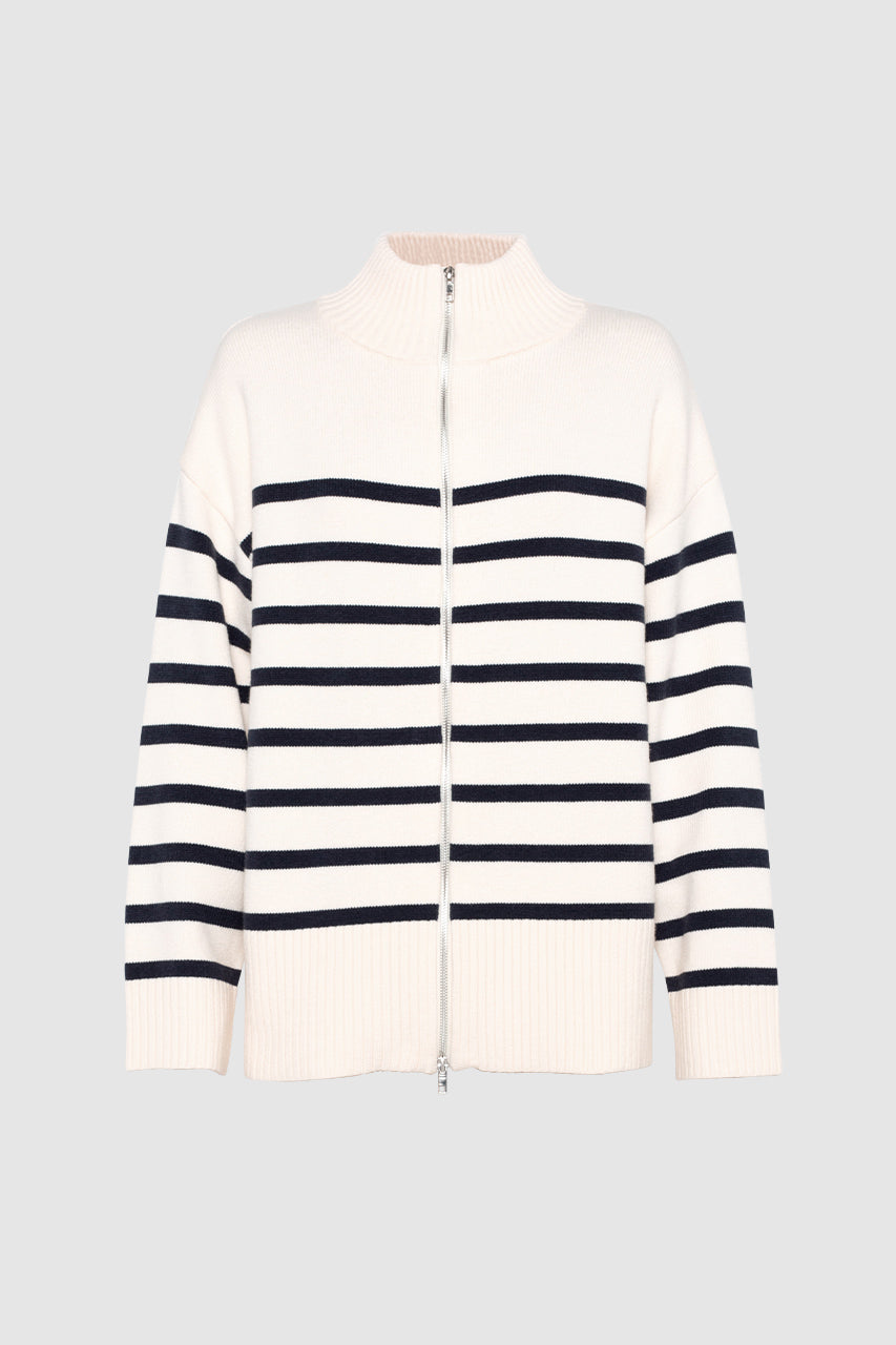 Addie Knit Jumper | White/Navy