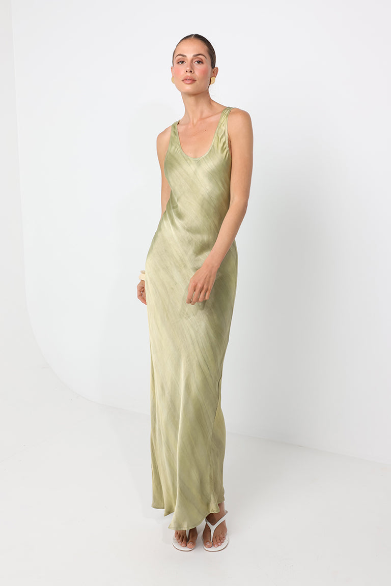 Adette Maxi Dress | Light Moss