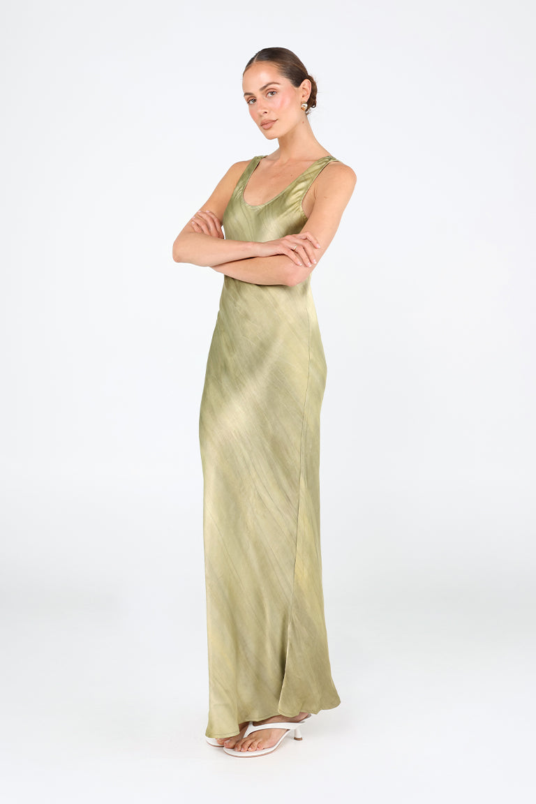 Adette Maxi Dress | Light Moss