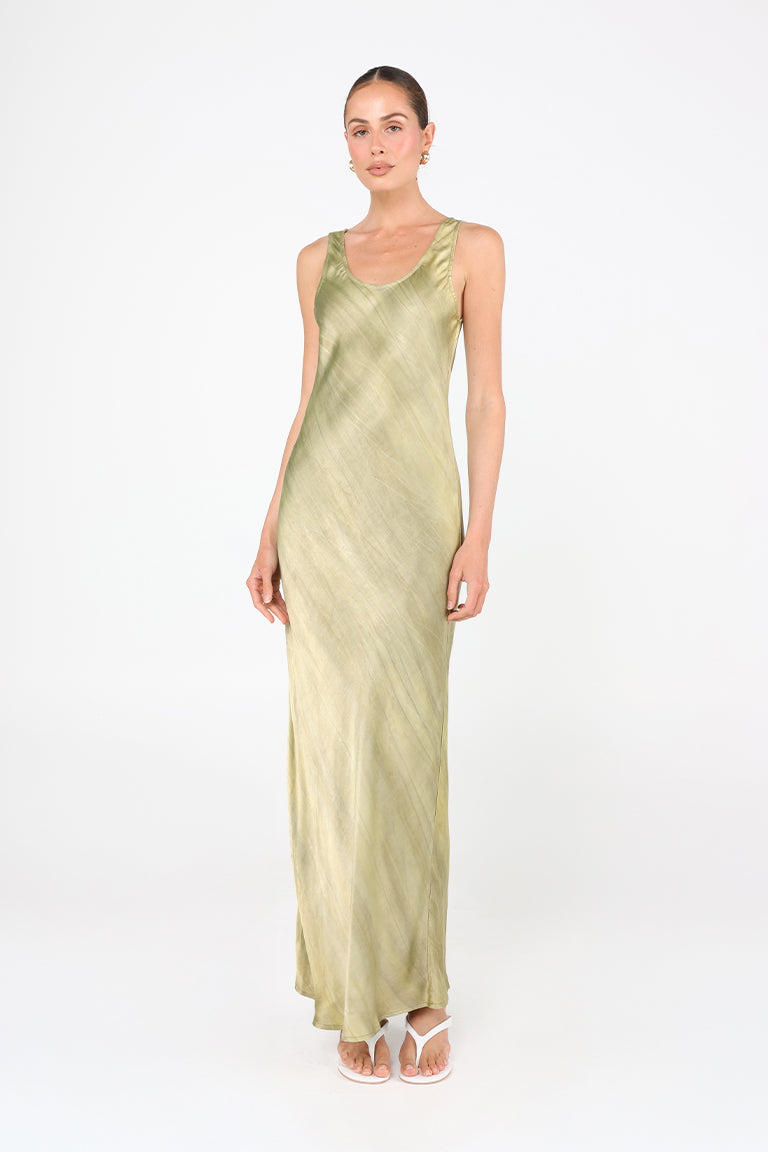 Adette Maxi Dress | Light Moss