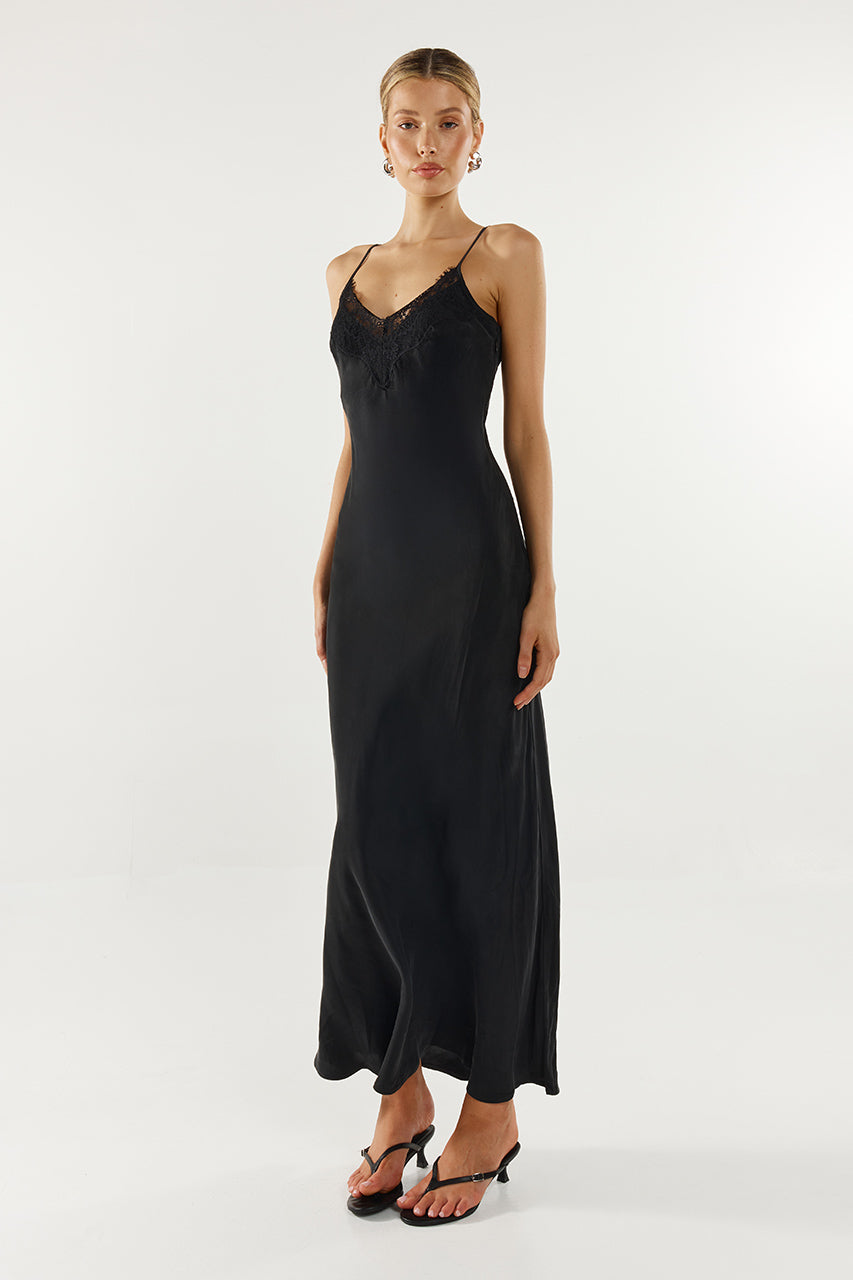 Amari Slip Dress | Black