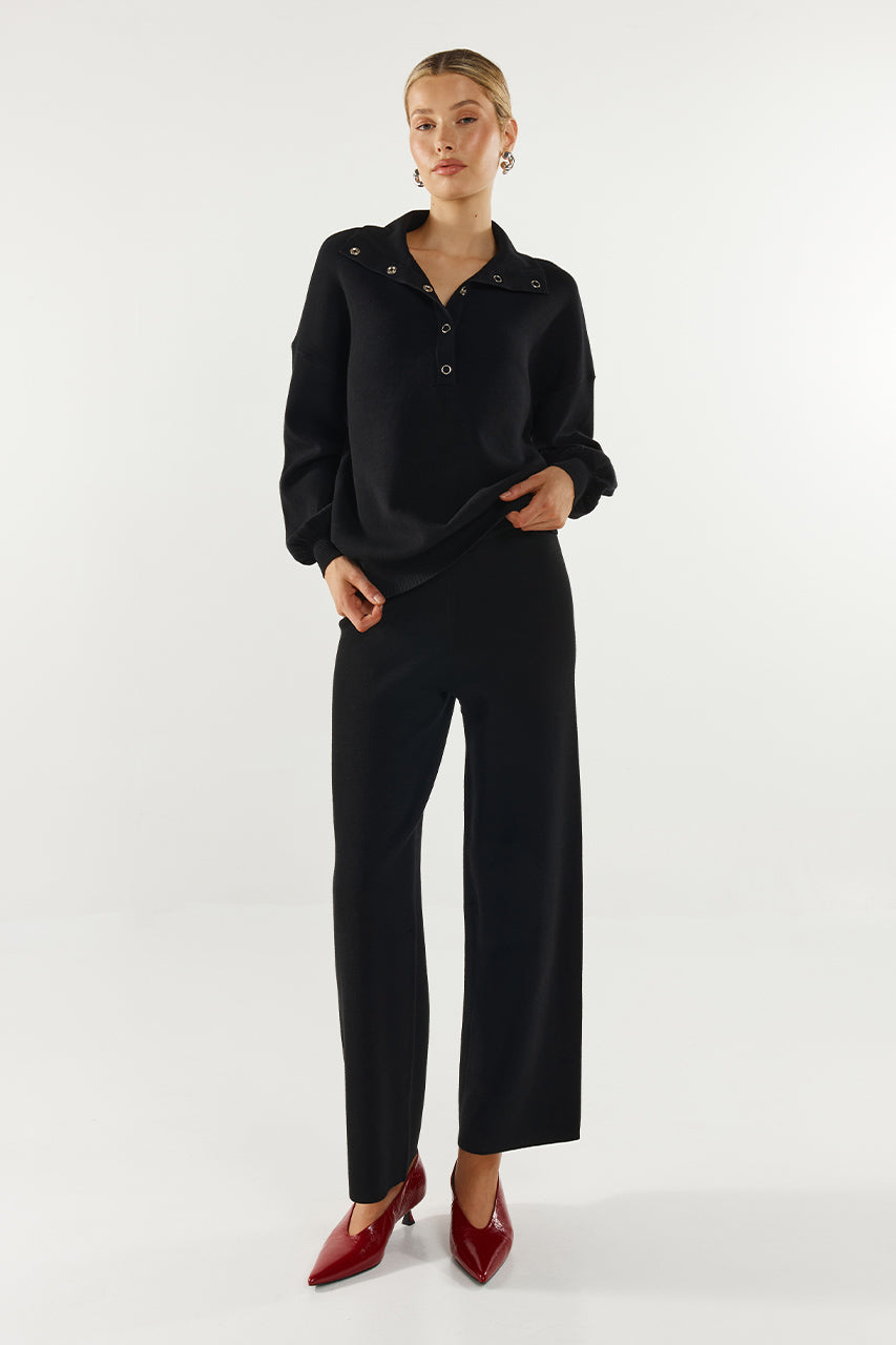 Anthea Knit Pant | Black