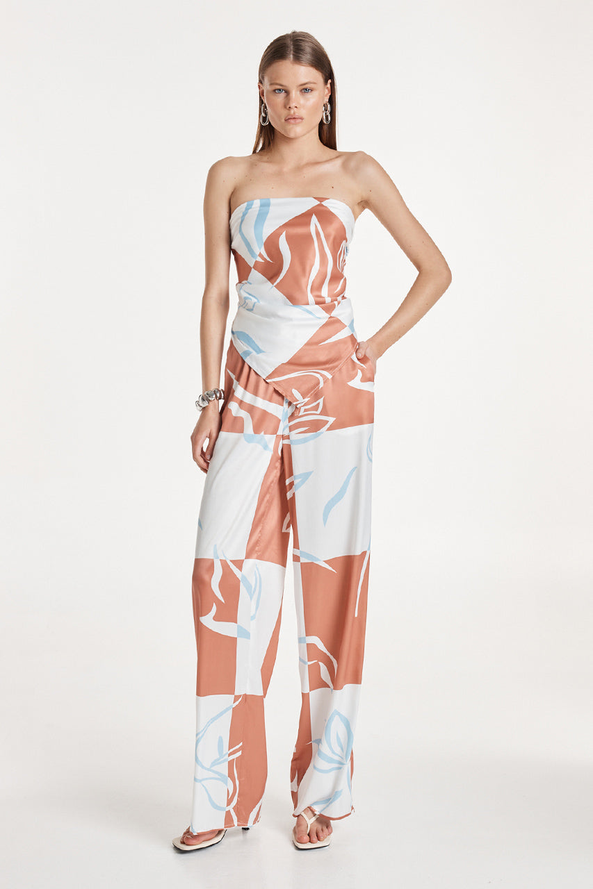 Billy Scarf Top | Floral Check