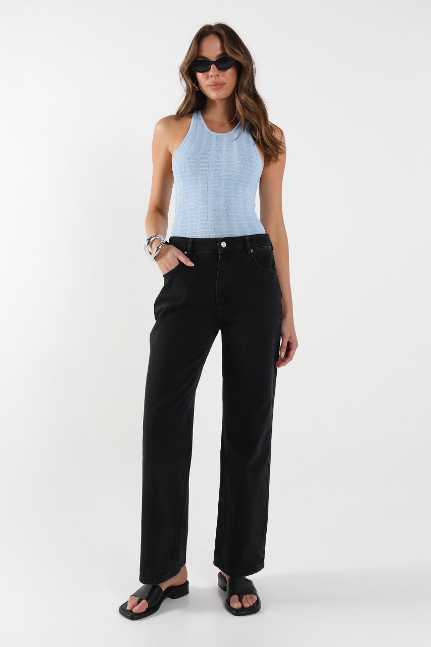 Bordeaux Knit Bodysuit | Powder Blue