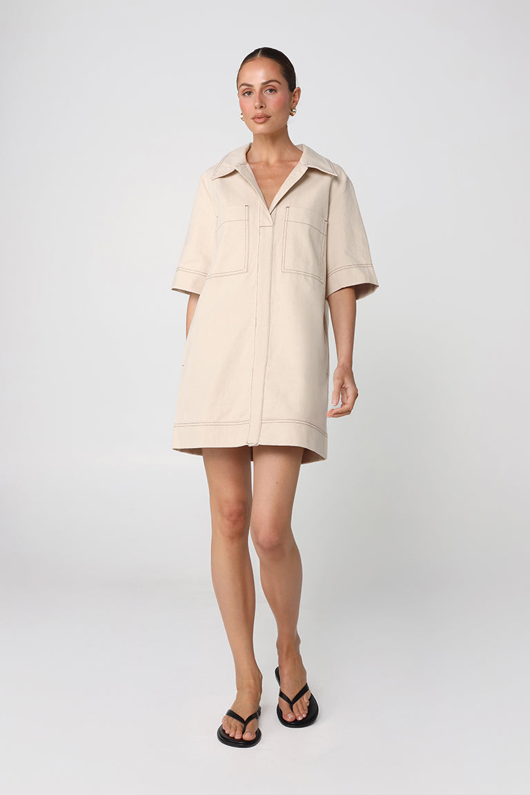 Cecilia Mini Dress | Oat