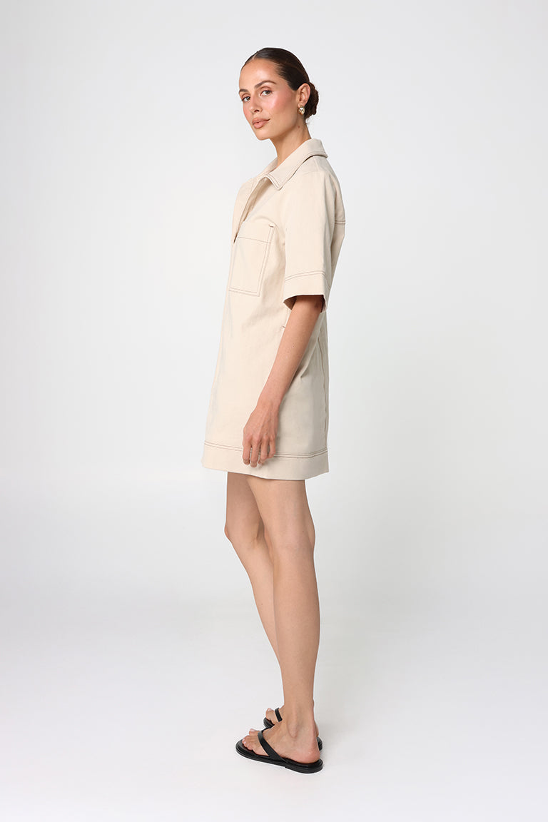 Cecilia Mini Dress | Oat