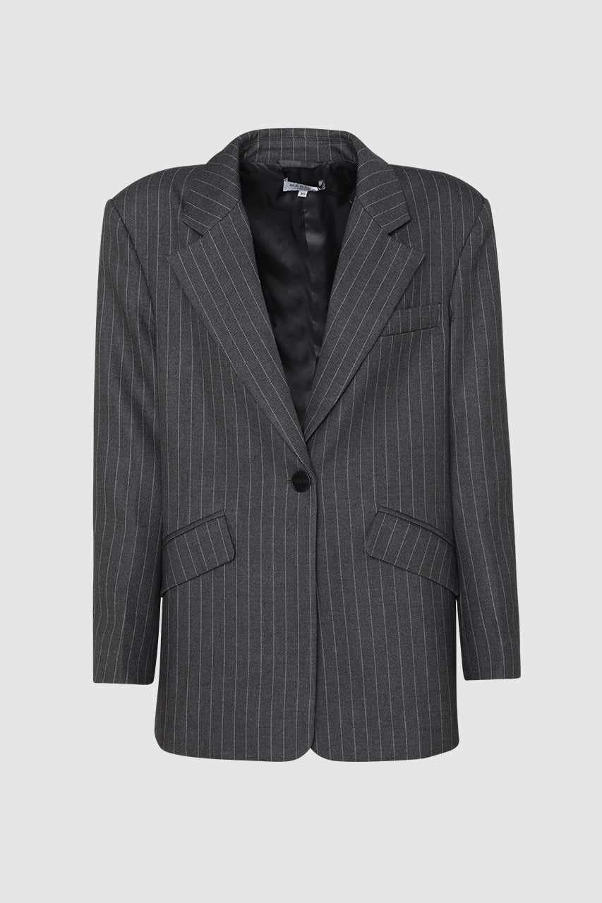 Collins Blazer | Charcoal Pinstripe