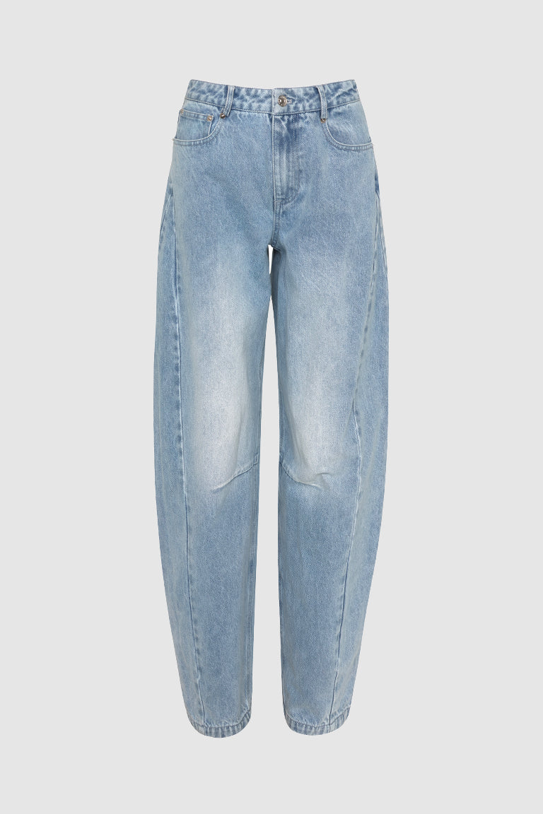 Cora Barrel Jeans | Light Denim