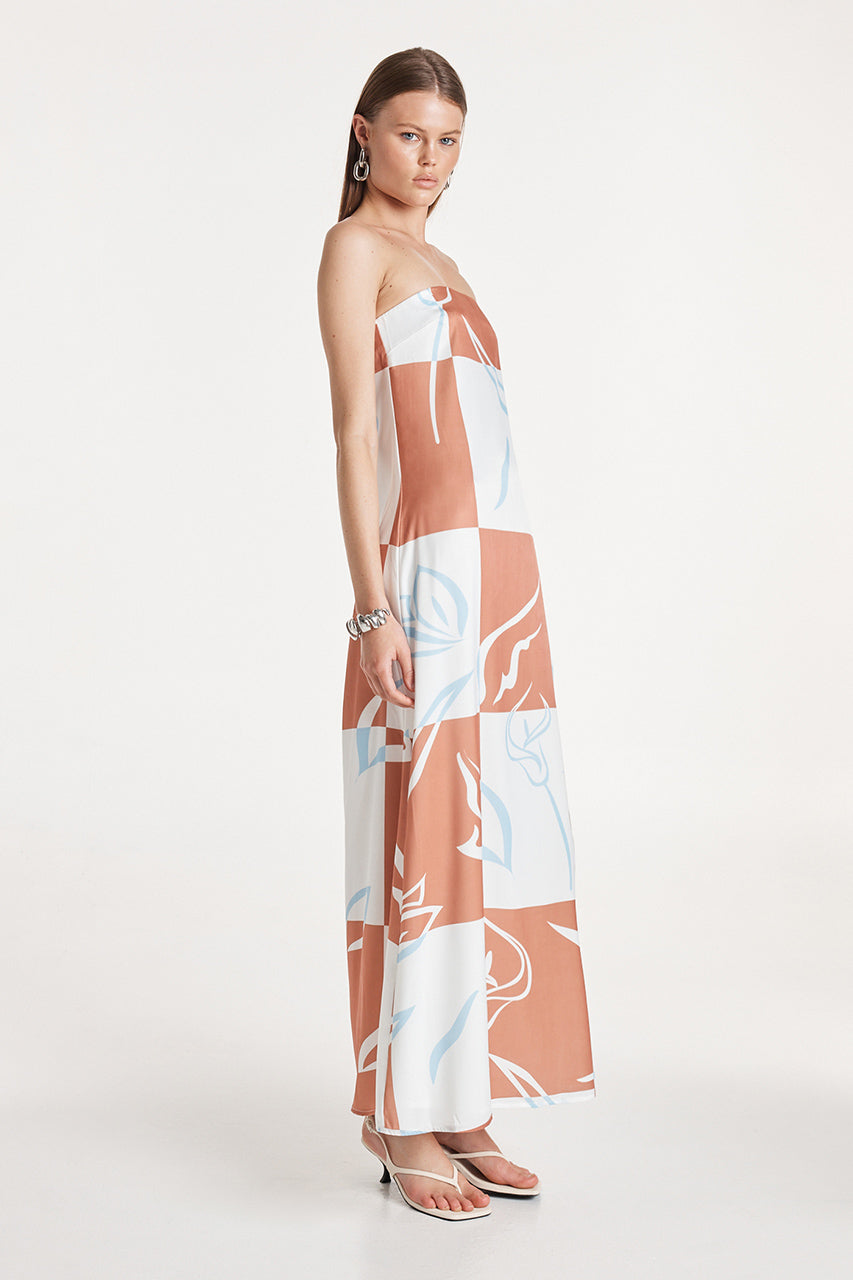 Delaney Maxi Dress | Floral Check