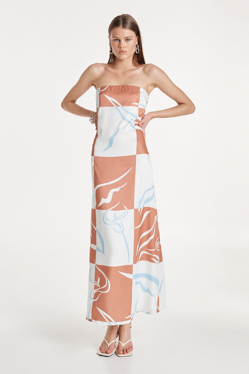 Delaney Maxi Dress | Floral Check