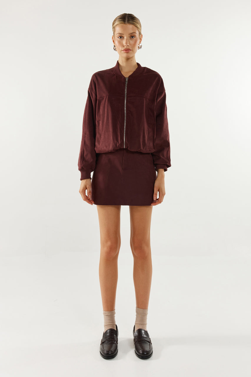 Deserae Jacket | Plum Suede