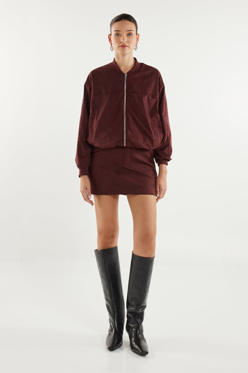 Deserae Jacket | Plum Suede
