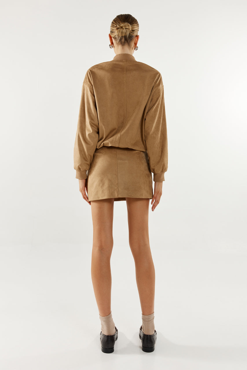 Deserae Jacket | Tan Suede