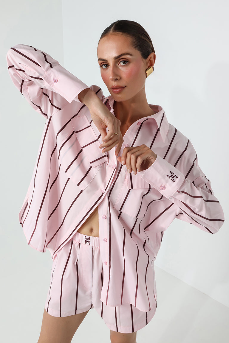 Dixon Shirt | Pink Stripe