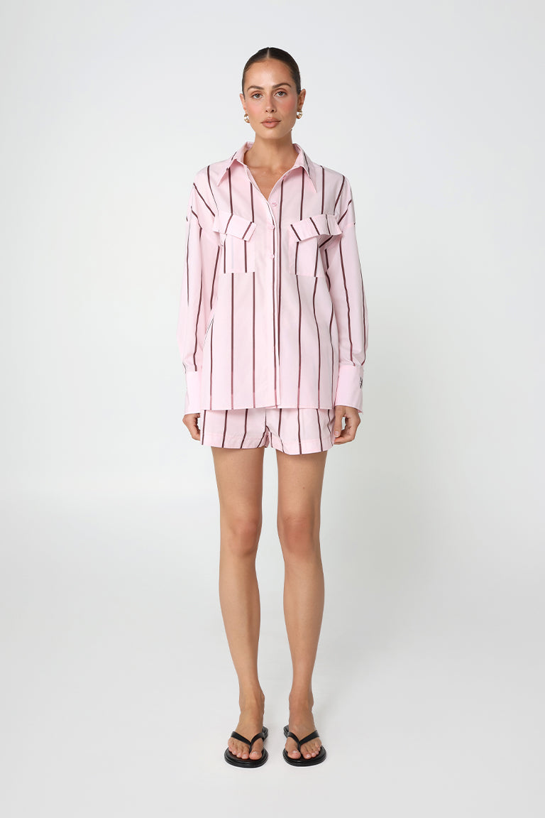 Dixon Shirt | Pink Stripe