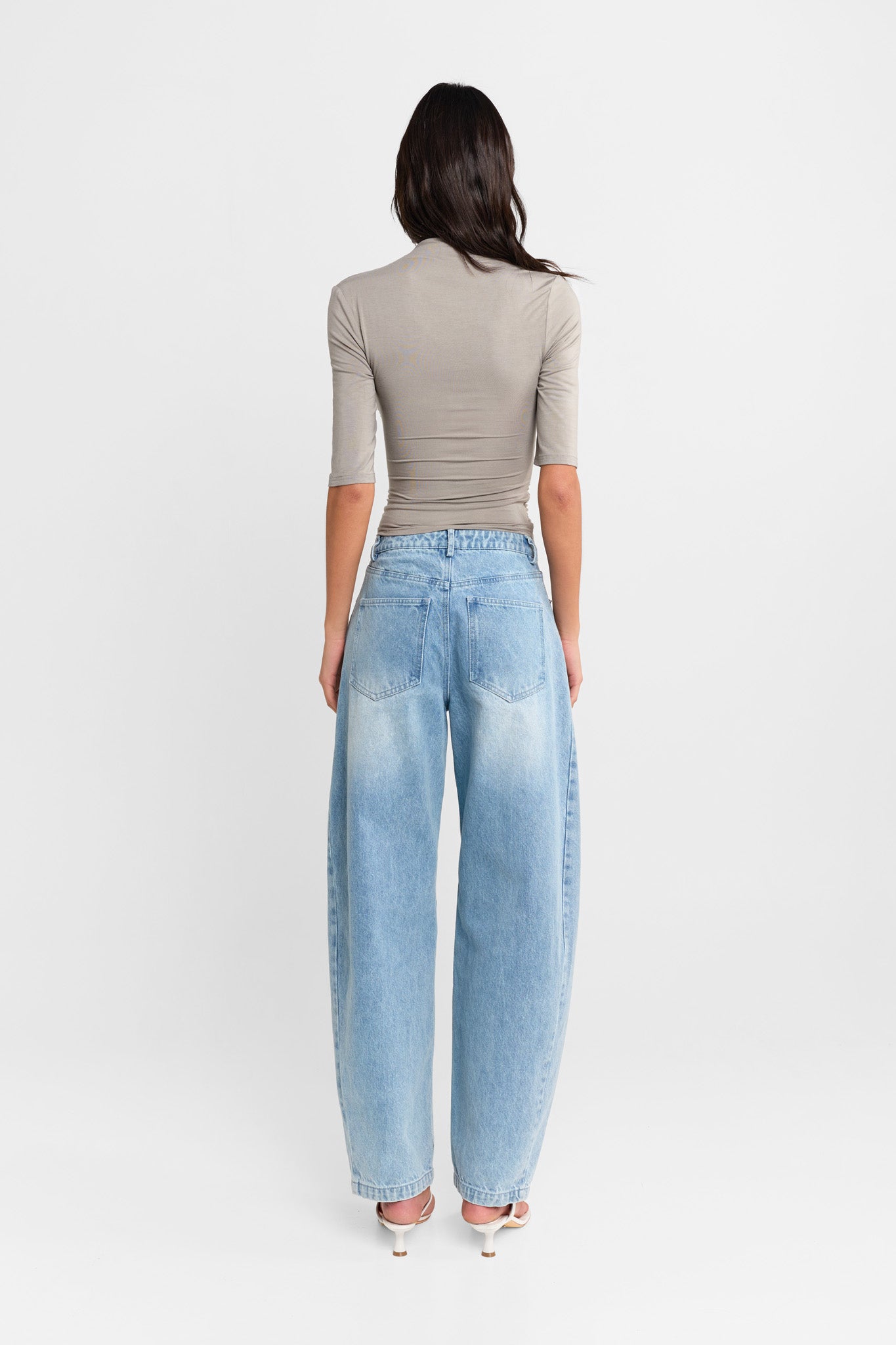 Adalia Half Sleeve Top | Steel