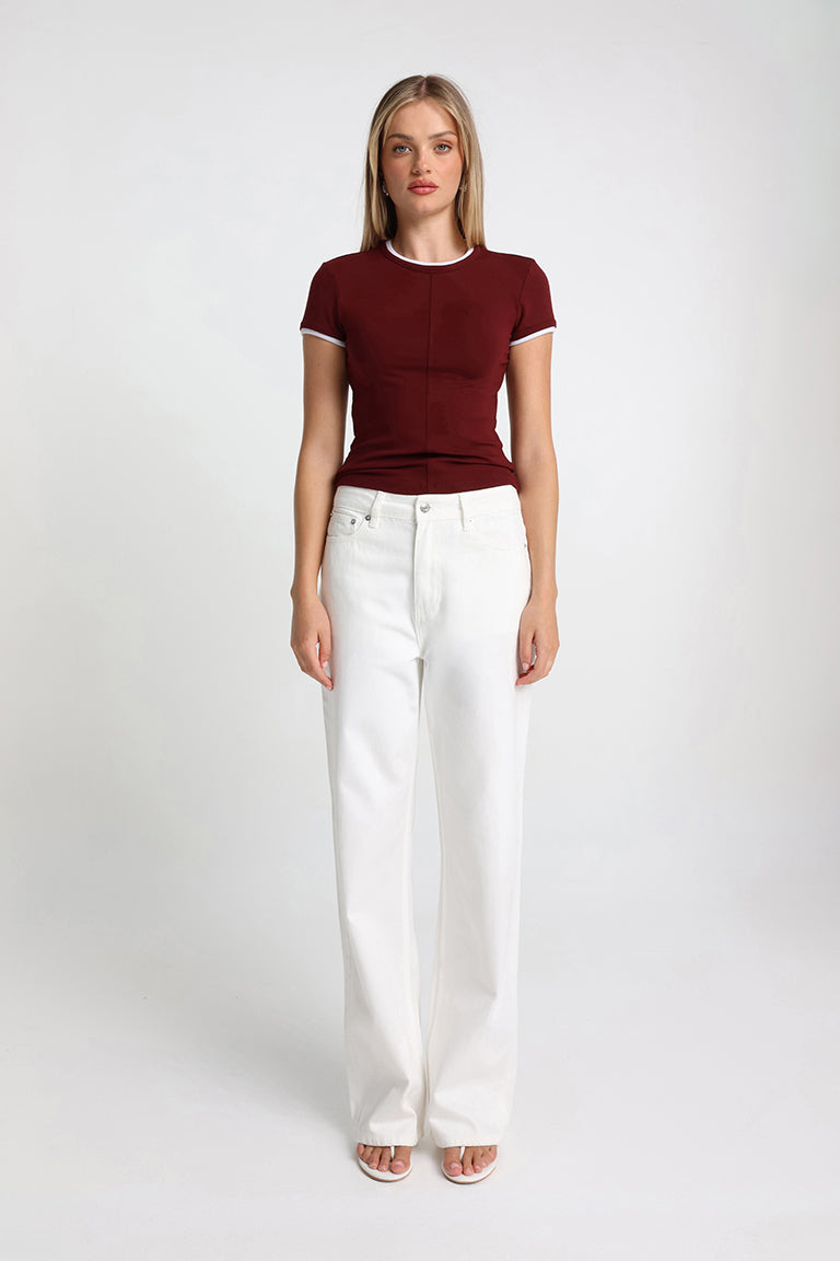 Elka Baby Tee | Shiraz/White