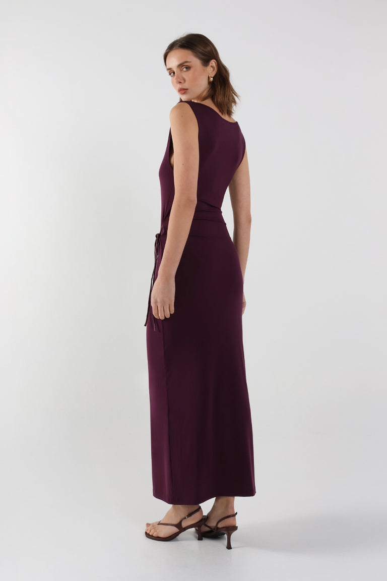 Evelina Maxi Dress | Plum
