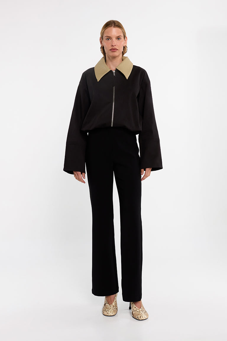 Jayda Jacket | Charcoal/Sage