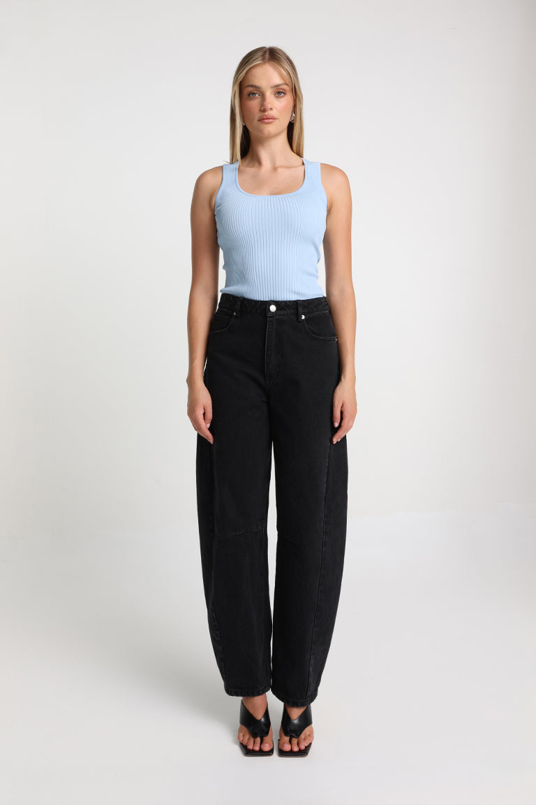 Jeanie Knit Top | Powder Blue