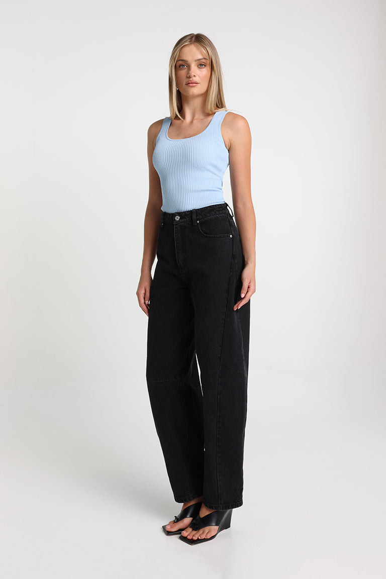 Jeanie Knit Top | Powder Blue