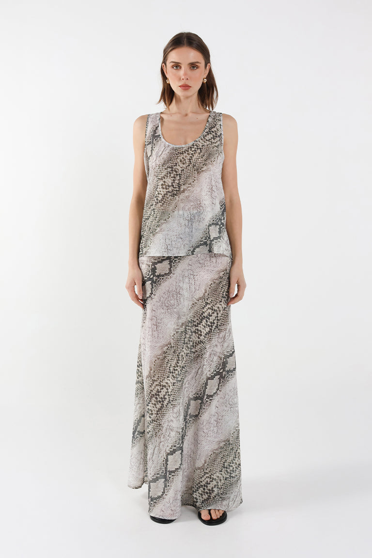 Joni Maxi Skirt | Snake