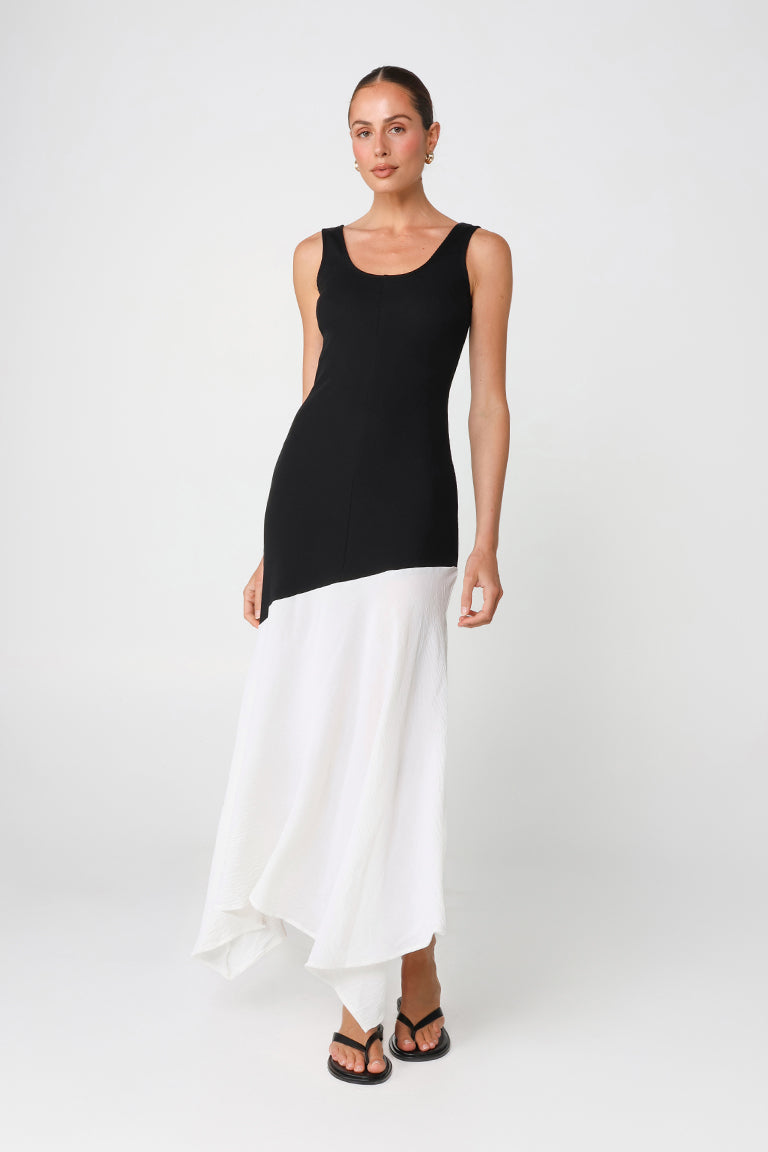 Kaisha Maxi Dress | Black/White