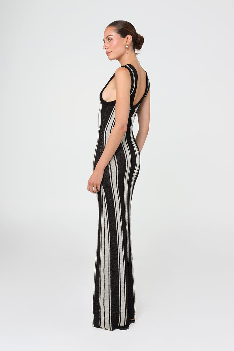 Karmen Knit Maxi Dress | Black