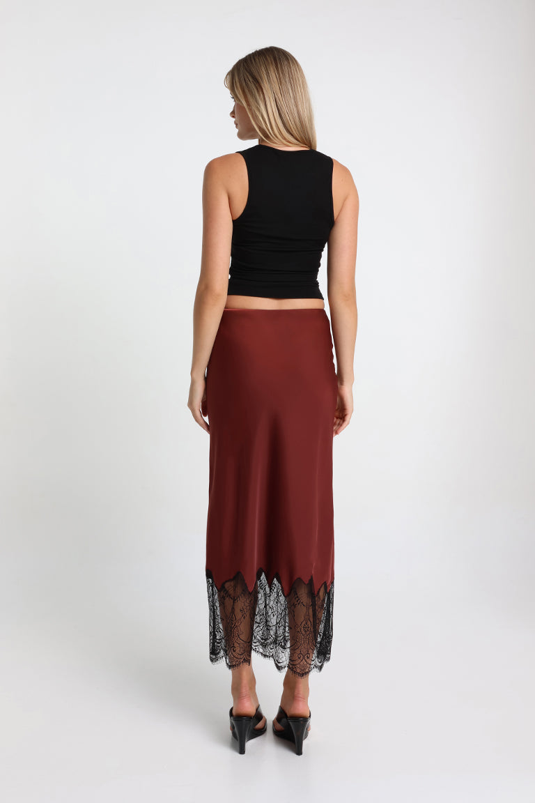 Luella Maxi Skirt | Merlot