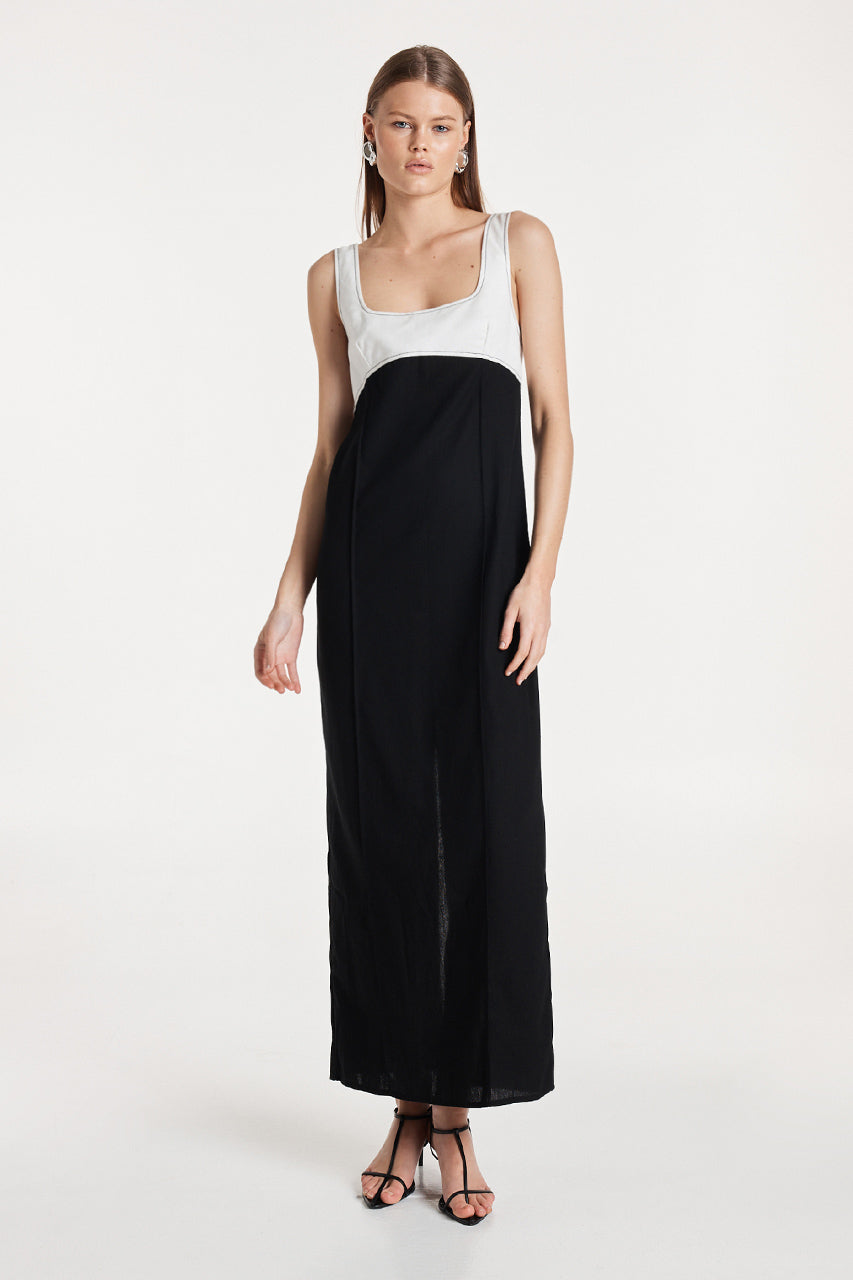Mylee Maxi Dress | White/Black
