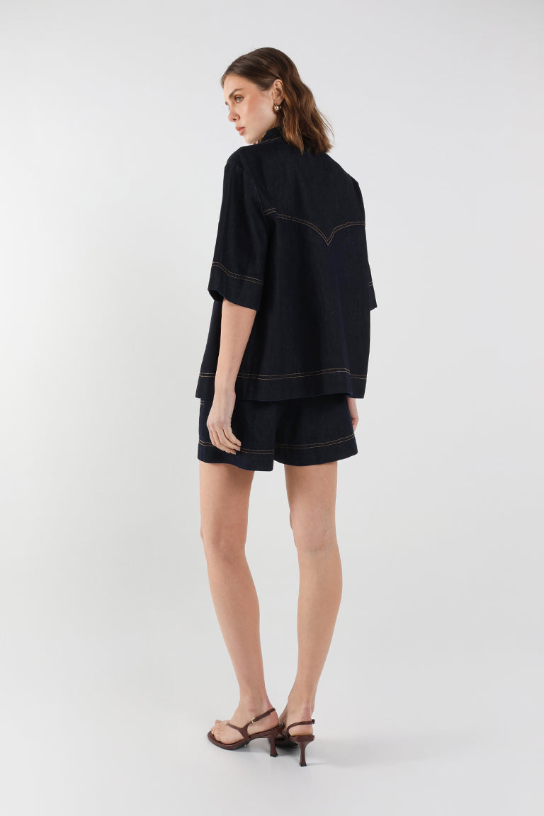 Nella Shirt | Indigo