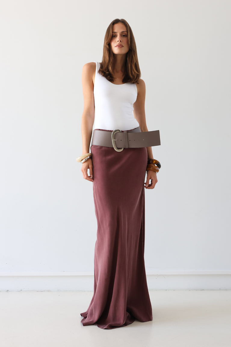 Rheia Maxi Skirt | Choc