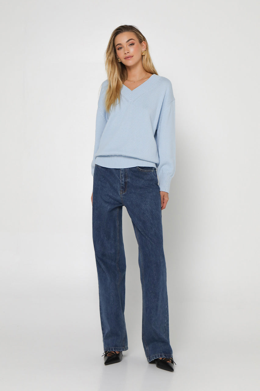 Rumi Knit Jumper | Powder Blue