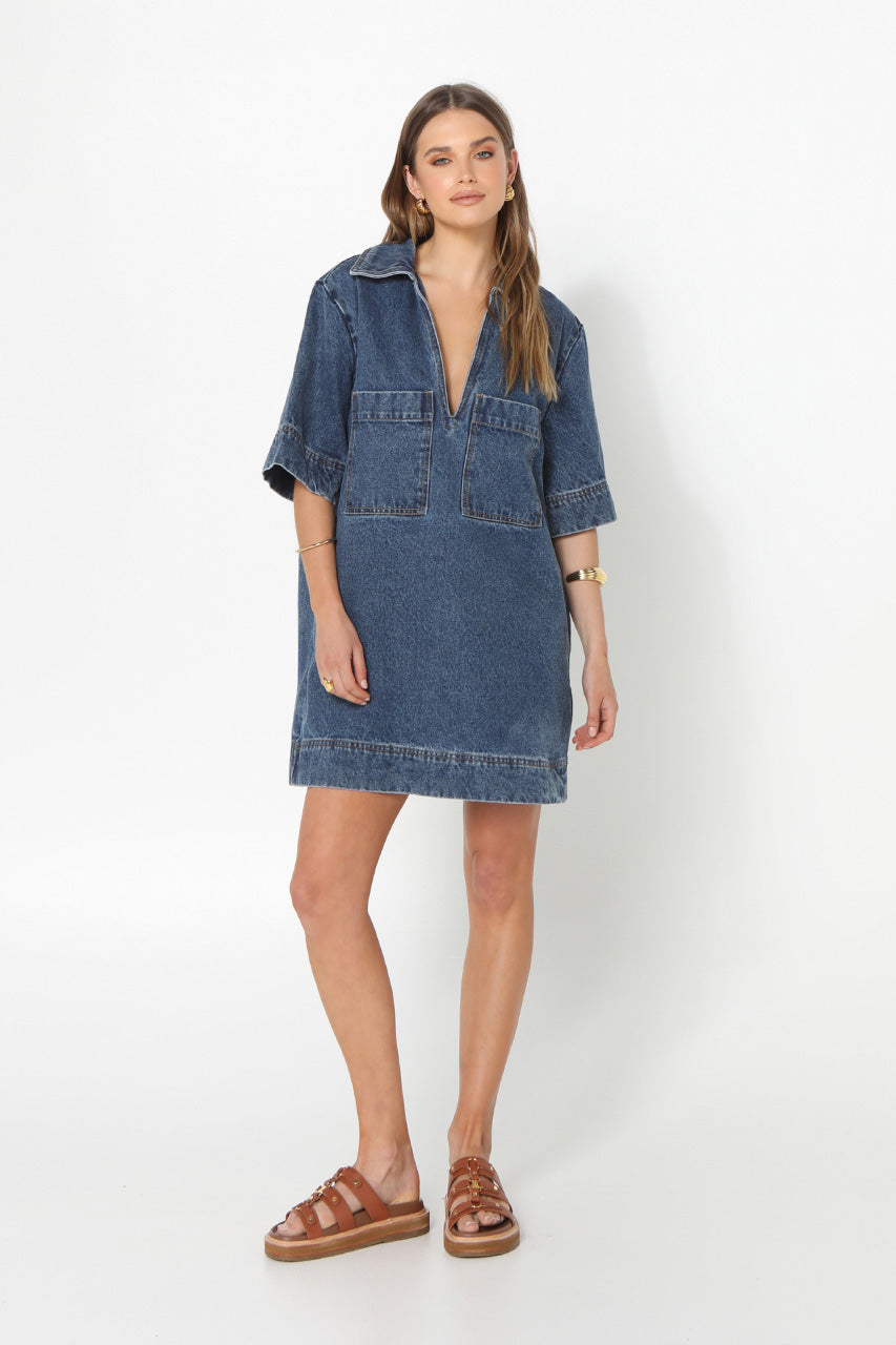 Tara Mini Dress | Indigo