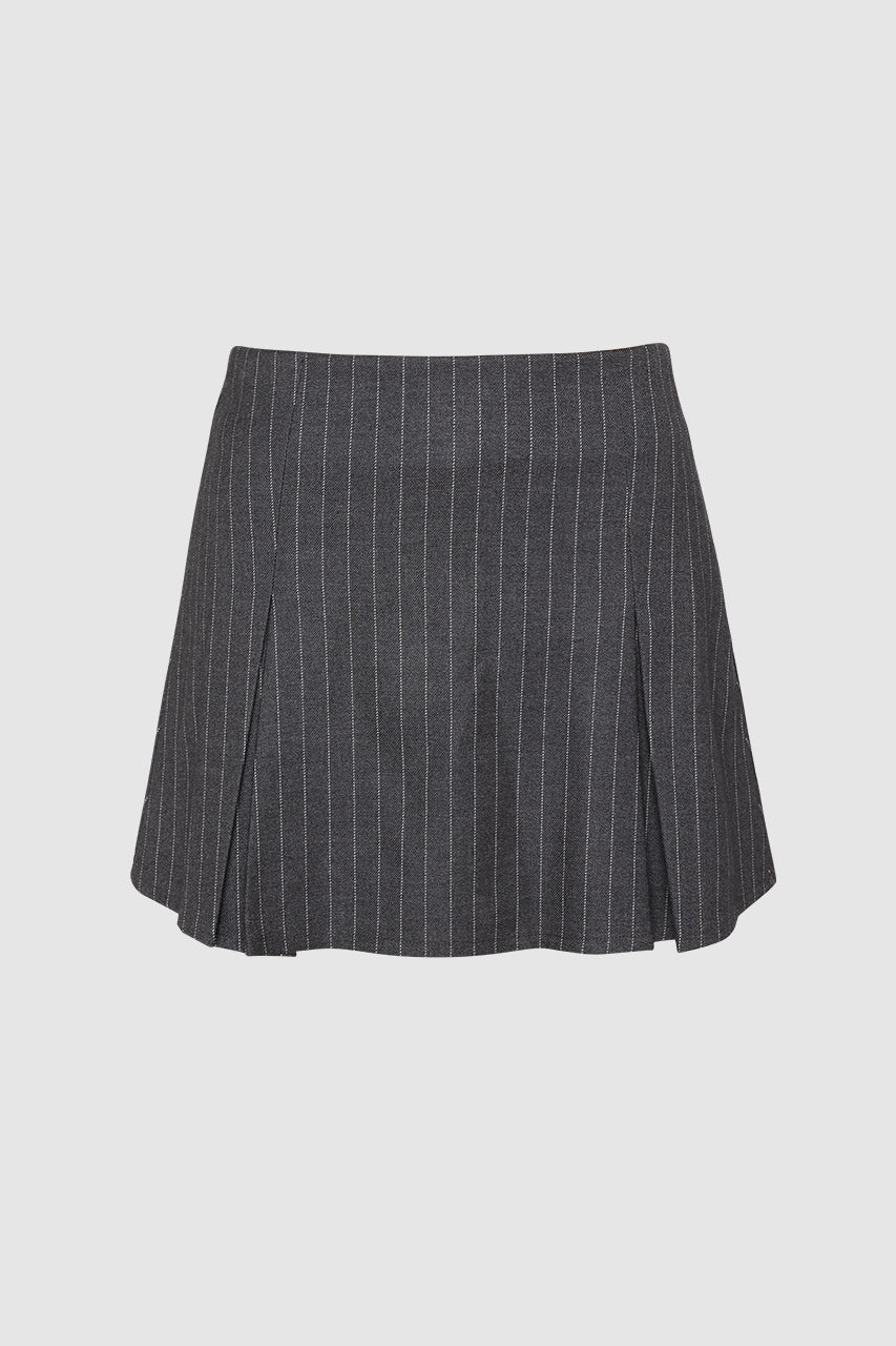 Tessa Skort | Charcoal Pinstripe