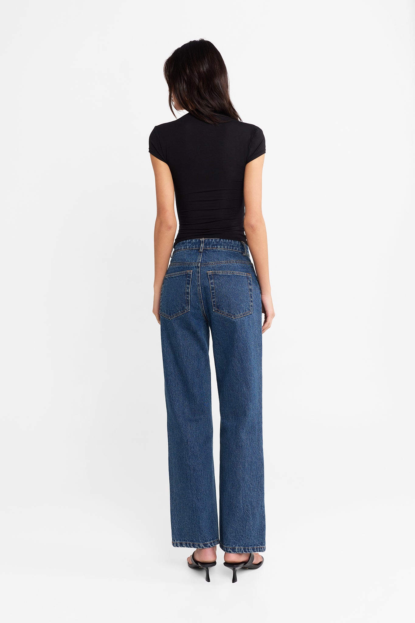 Adalia Cap Sleeve Top | Black