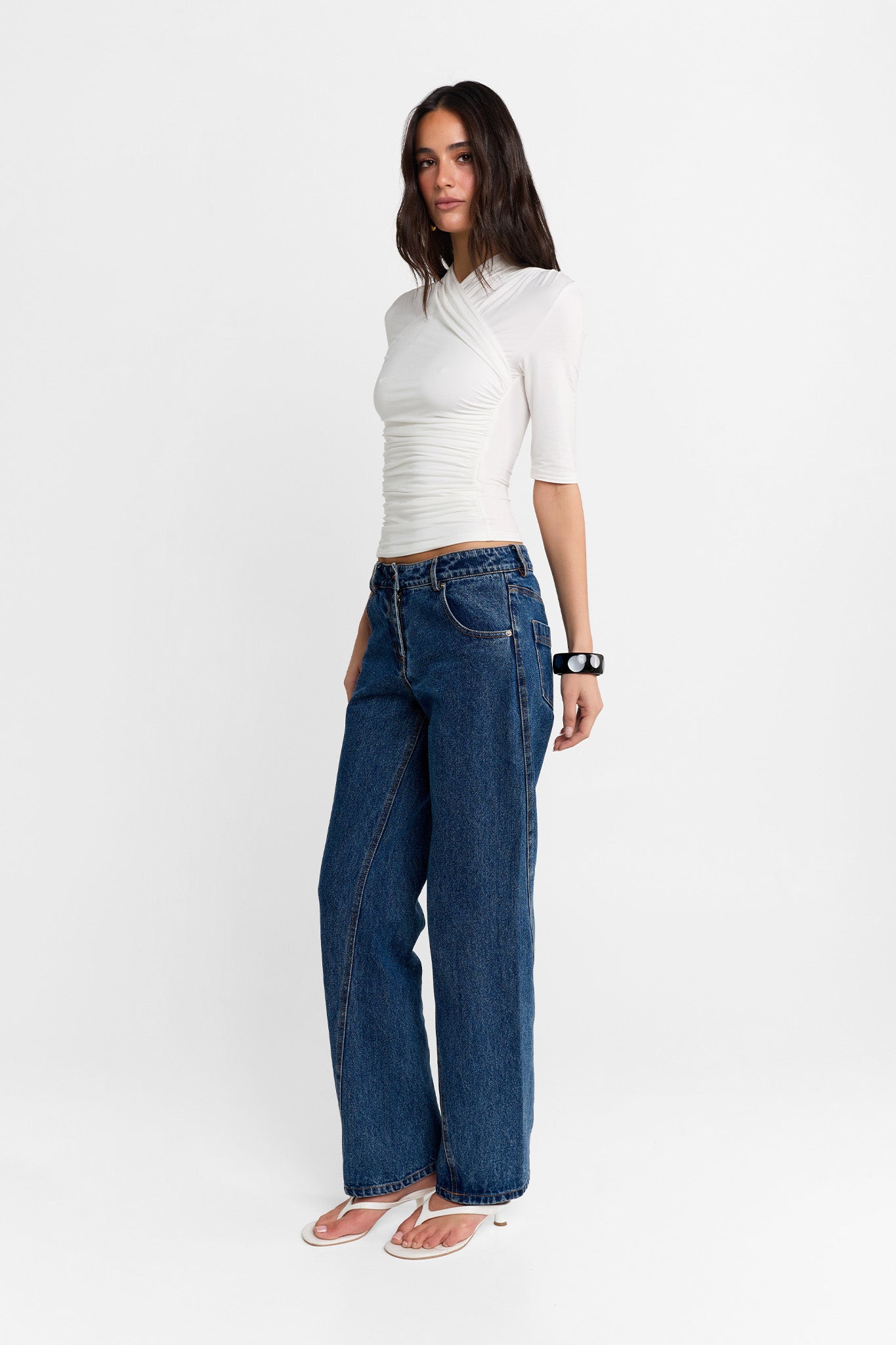 Adalia Half Sleeve Top | Cloud