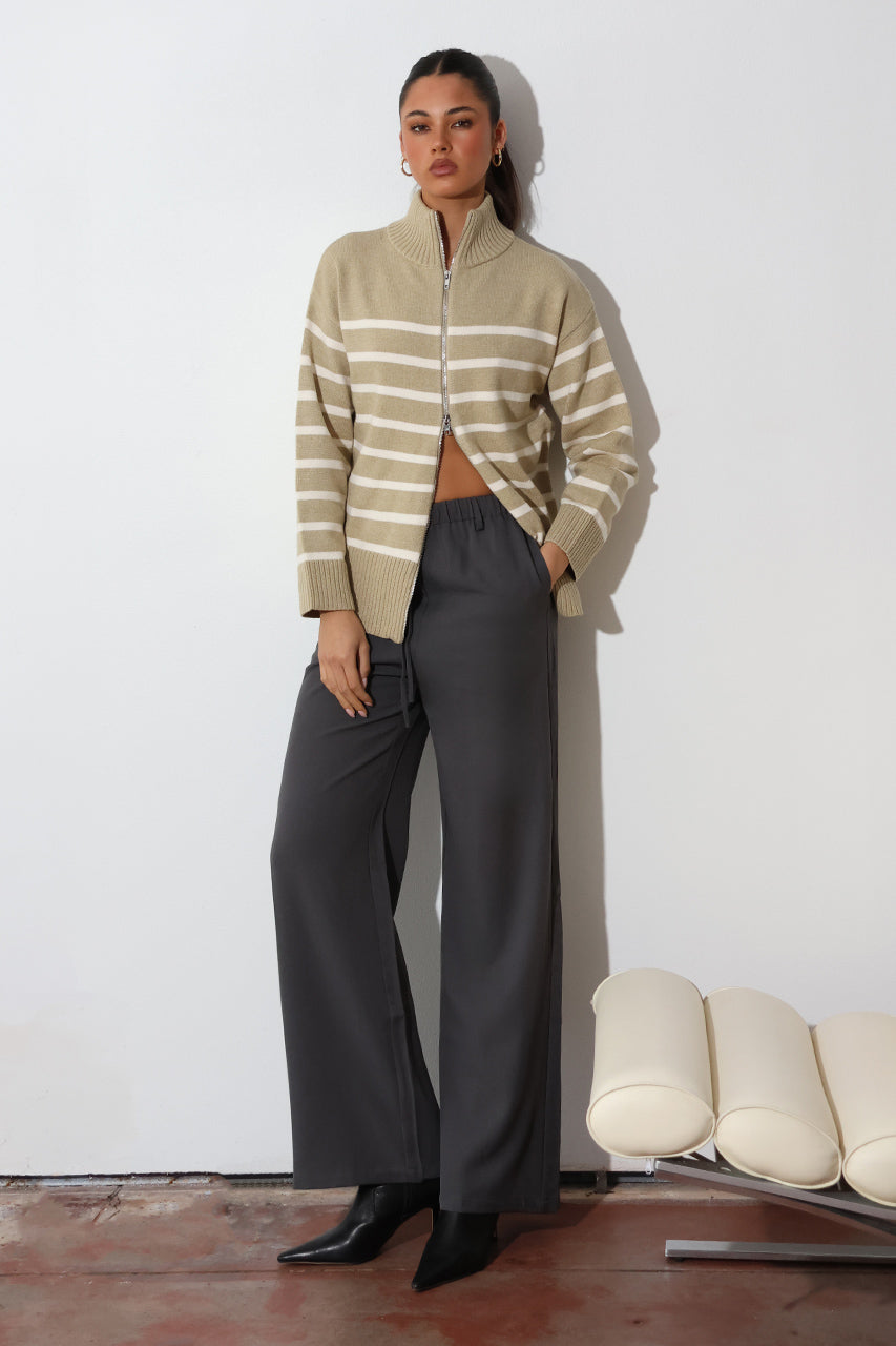 Addie Knit Jumper | Sage/White