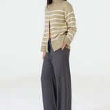Addie Knit Jumper | Sage & White Stripe