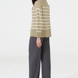 Addie Knit Jumper | Sage & White Stripe