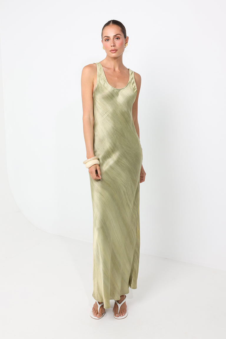 Adette Maxi Dress | Light Moss