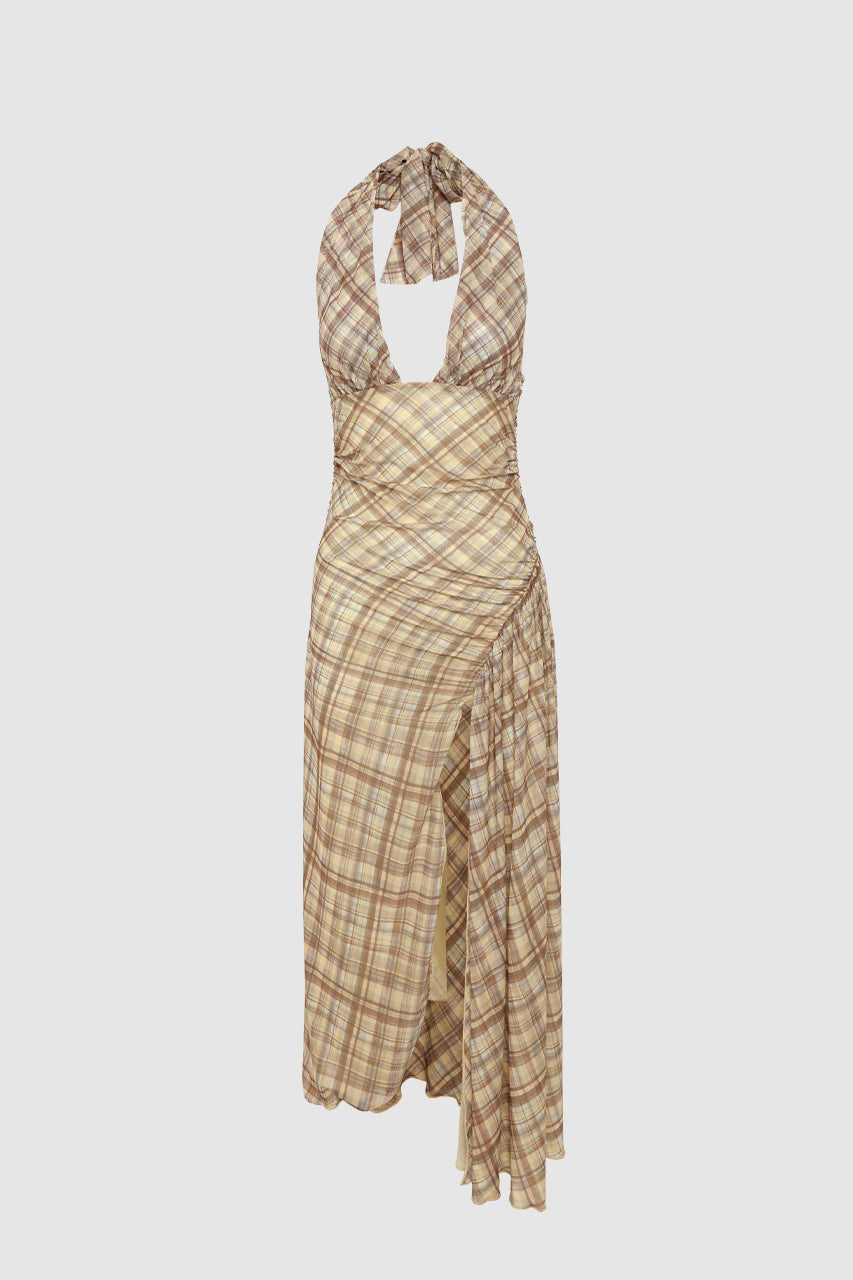 Agnes Midi Dress | Maple Plaid