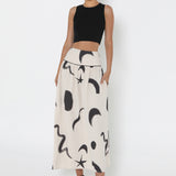 Ally Maxi Skirt | Abstract Print