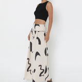 Ally Maxi Skirt | Abstract Print