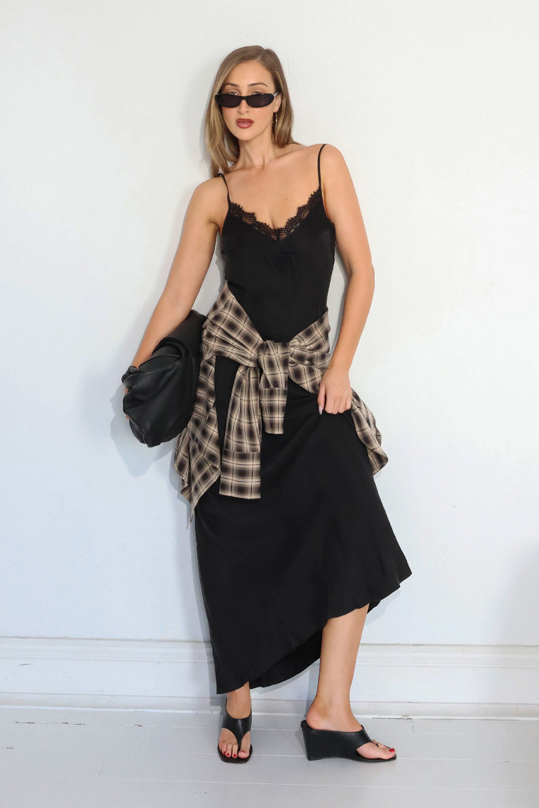 Amari Slip Dress | Black