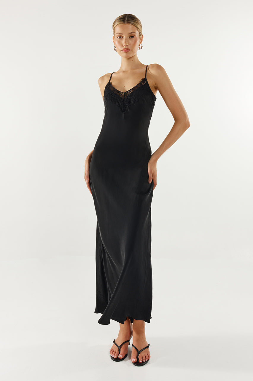 Amari Slip Dress | Black