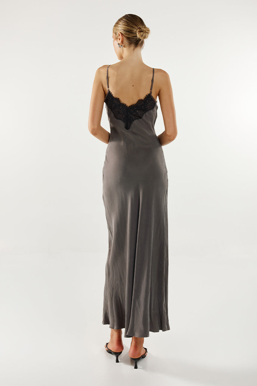 Amari Slip Dress | Slate