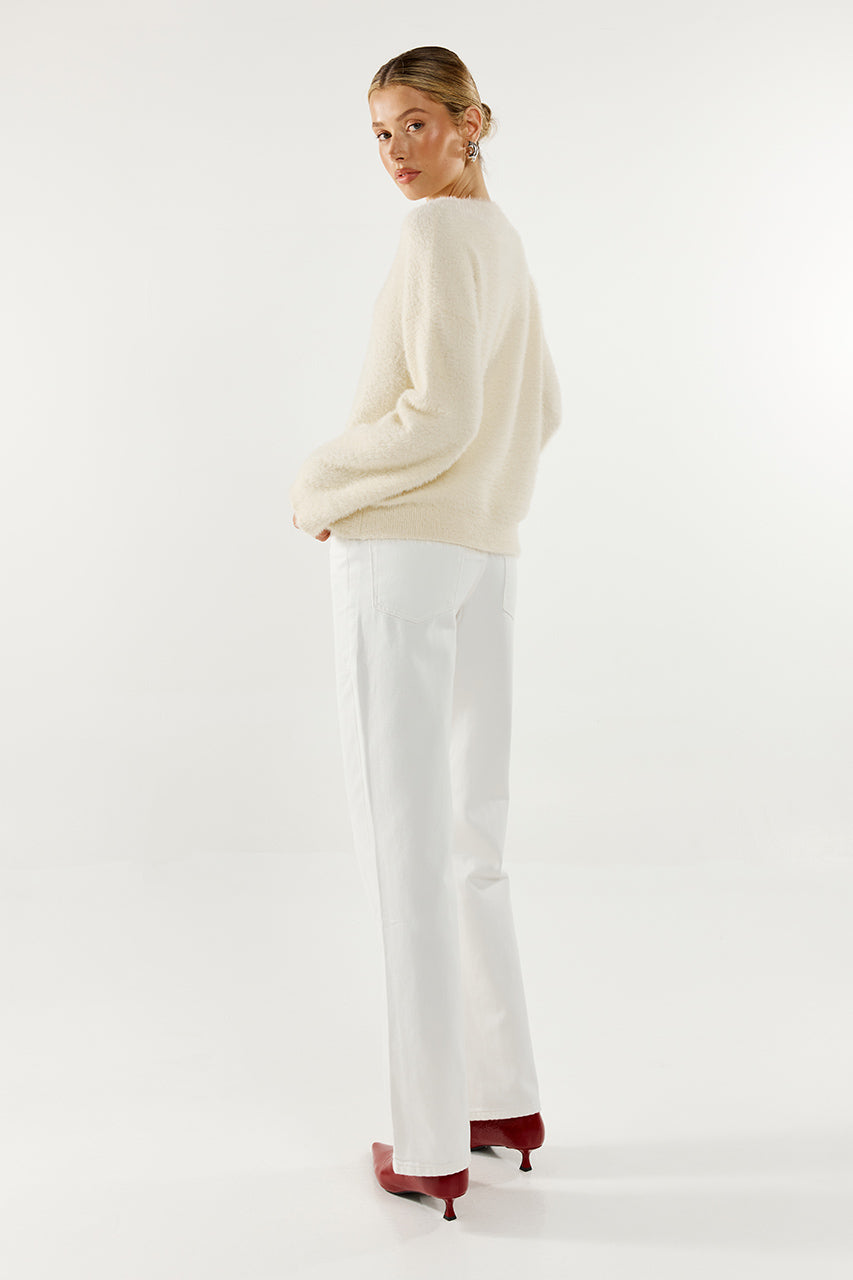 Angelina Knit Jumper | White
