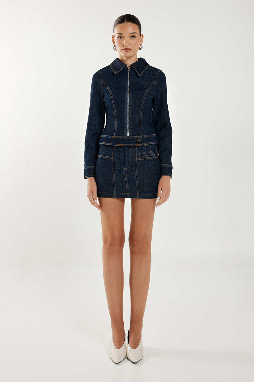 Anja Mini Skirt | Denim